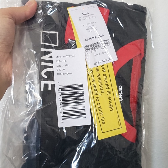 Size 12M Baby Boy Christmas Outfit pajamas toddler - Picture 2 of 3